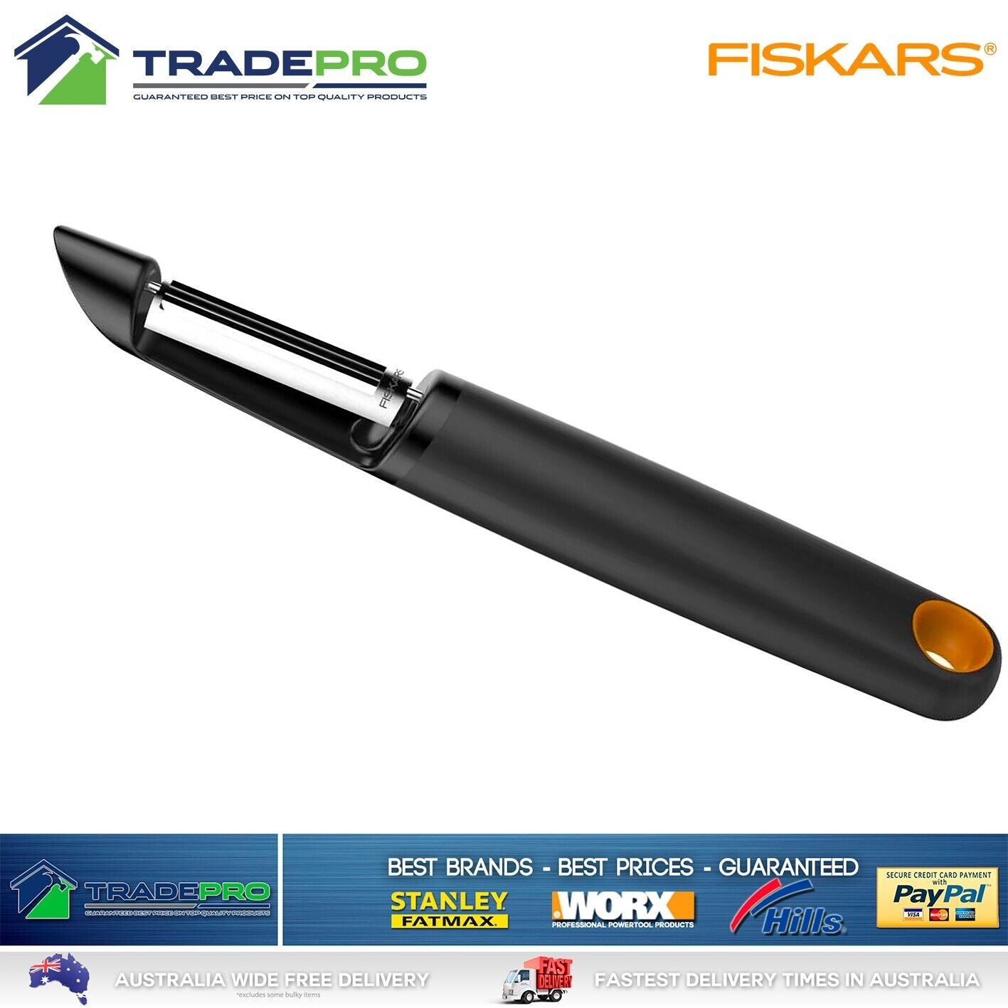 Fiskars Pro Peeler Swivel Blade Vegetable Fruit Skin Functional Form Slicer
