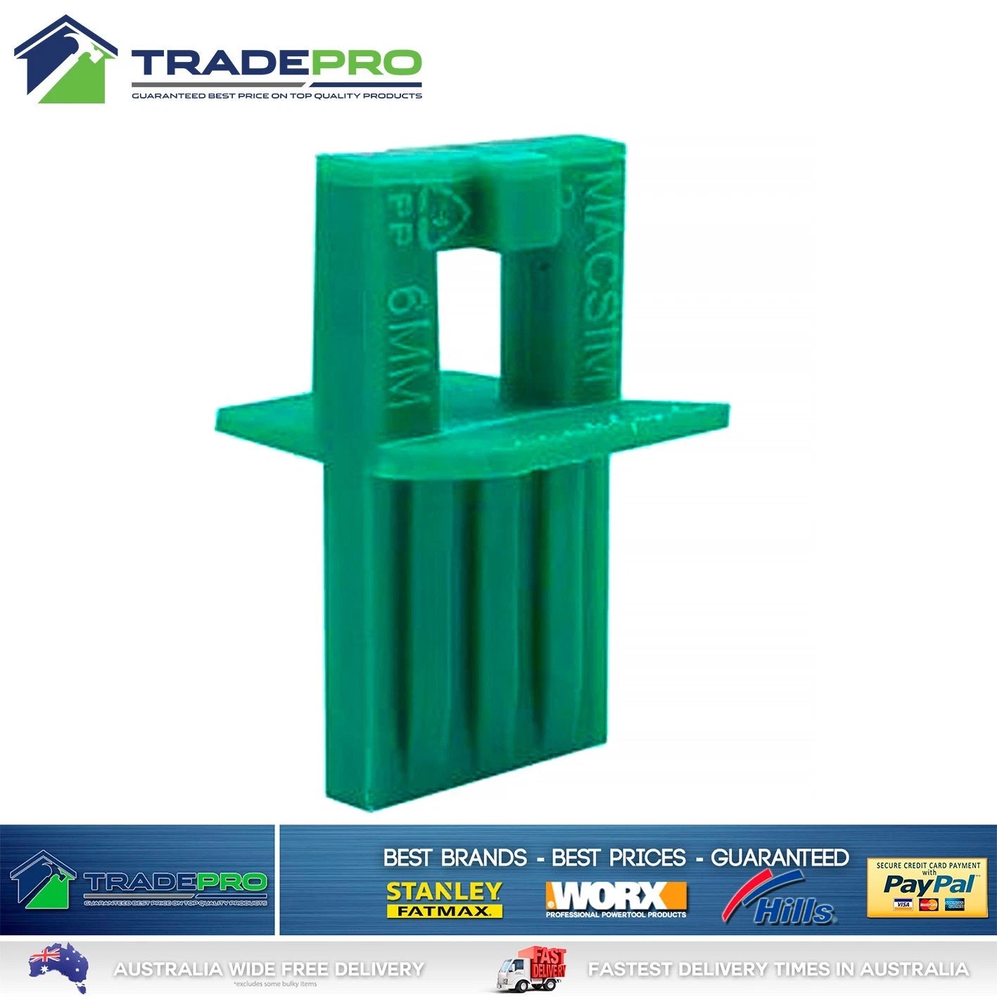 Decking Spacer Pack 6mm Gap 100pc Deck Shims Paving Tiling Wedge Wood Composite