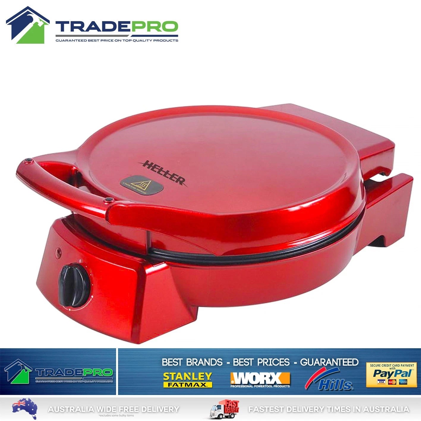 Pizza Maker Cafe Press Heller Non-Stick Dual Heat Plates 1800w Sandwich