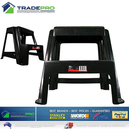 Large Double Step Stool Black 100kg Portable Kitchen Ladder RV Caravan Kids