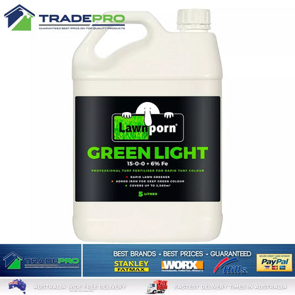 Lawnporn Green Light Fertiliser 5L Concentrate Rapid Lawn Porn Turf Garden Grow