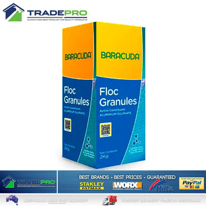 Pool Flocculant Floc 2kg Granules PRO Baracuda Clarifying Clears Cloudy Green