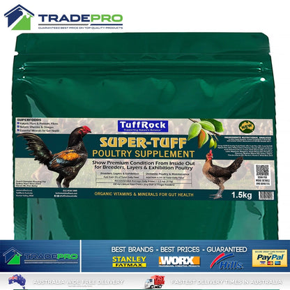 TuffRock Poultry Chicken 1.5kg SUPERTUFF Vitamin Feed Additive Supplement Kakadu