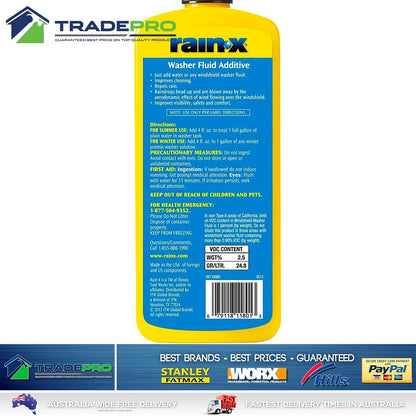 RainX Windscreen Washer Concentrate Fluid Additive 500ml Rain Repellent