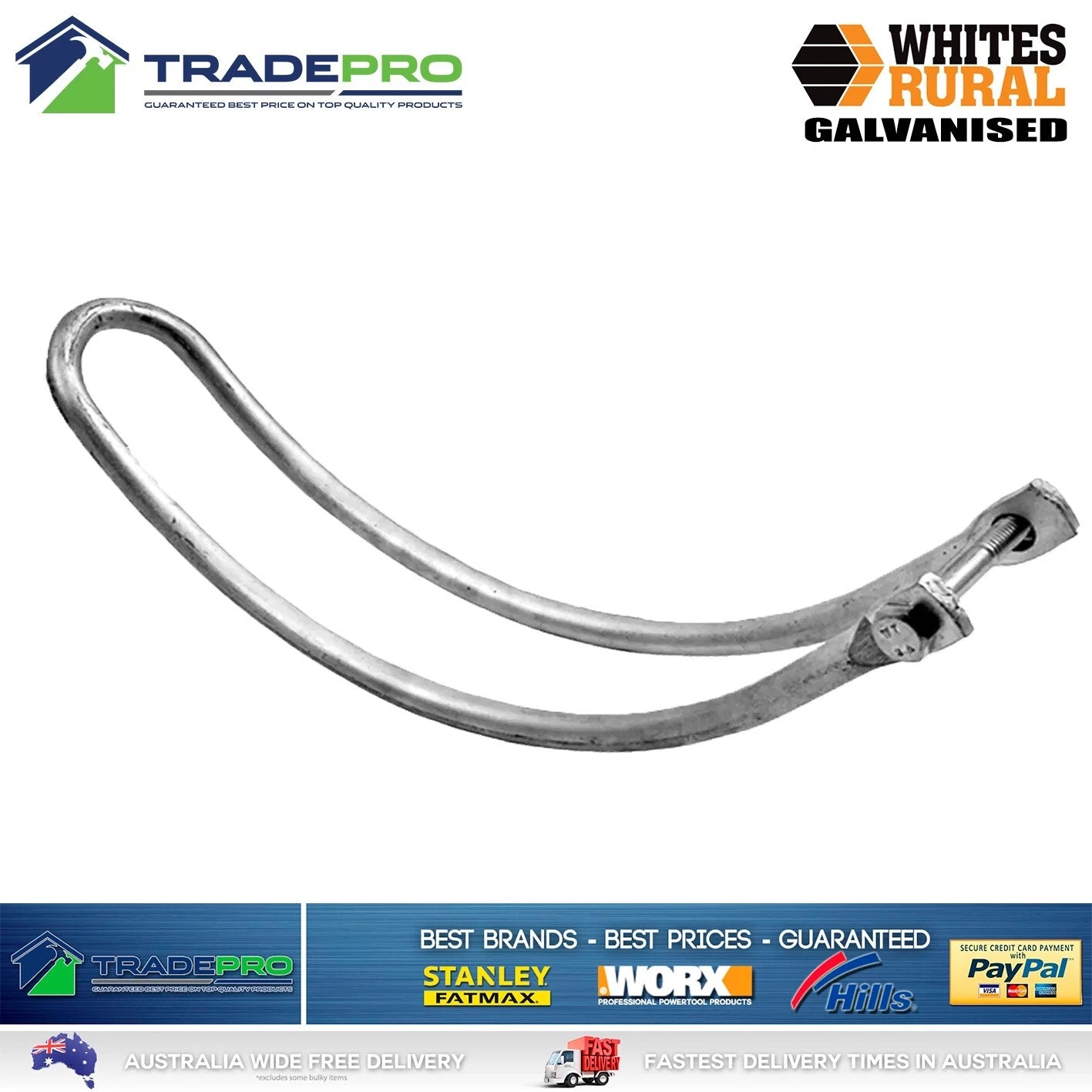 Whites Wires Farm Gate Double Bow Latch Kit Chain Wire Fence Hook Lock