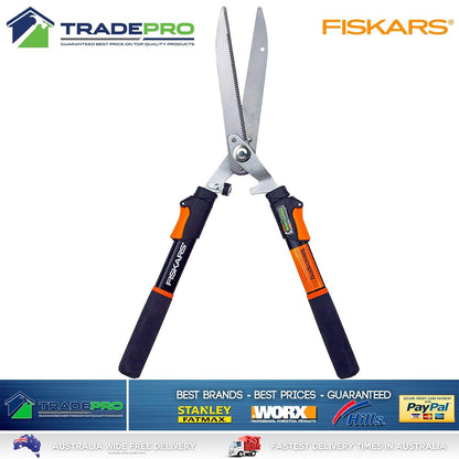 Fiskars Hedge Shears Telescopic Handles Power Lever Garden 83cm Gator-Blade PRO