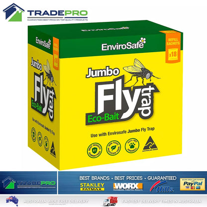 Envirosafe Fly Bait Attractant Refill Sachets 18pc pack for JUMBO Trap Station