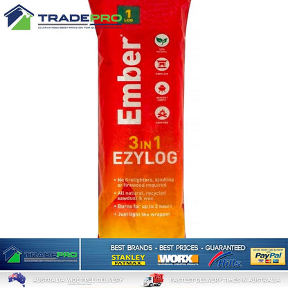 Ember 3in1 Large Fire Starter Fireplace Log Burner Chimney Low Soot Ash Clean