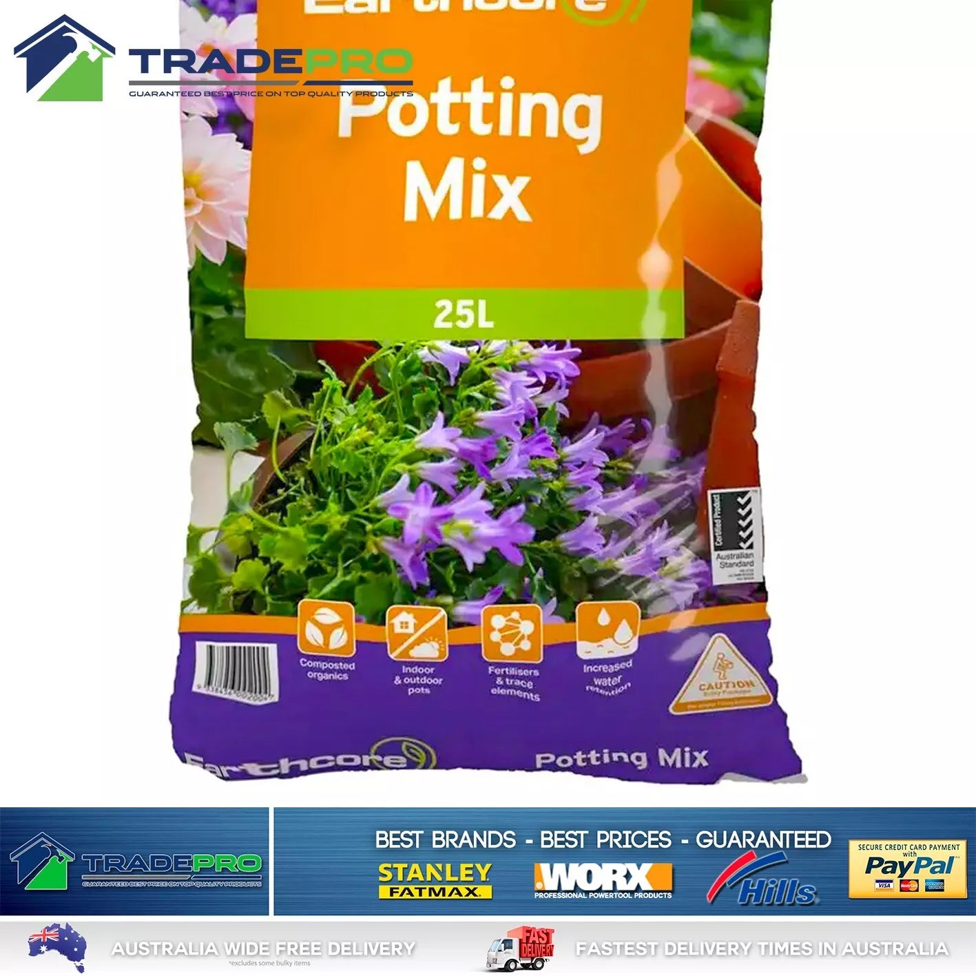 best potting mix australia Potting Mix 25L Organic Plants Pot Tub Garden Plant Fruit Flower Soil – TradePro Hardware