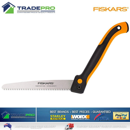 Fiskars Folding Saw 25cm 10" 2 Position SoftGrip Pruning Pull Pruner Razor Teeth