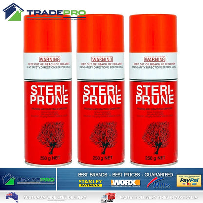 3x Steriprune Pruning Grafting Sealer Spray 250g Anti rot Protective Steri Seal