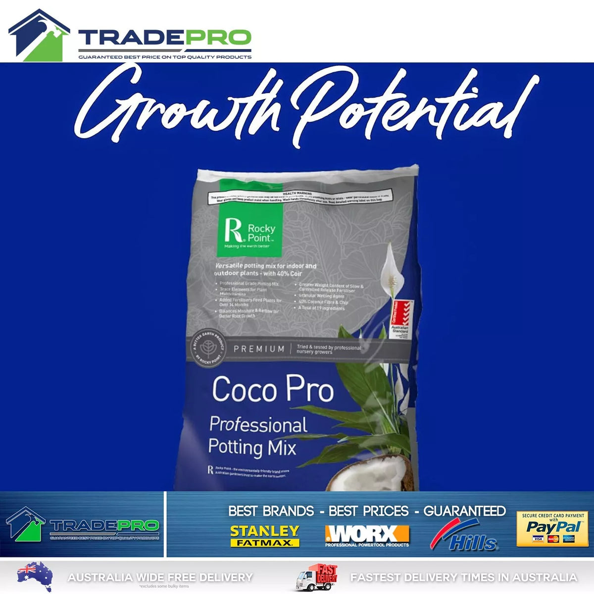Coco Pot. Mix Potting Mix 30L Coco PRO Organic Plants Pot Tub Garden Plant Fruit Flo ...