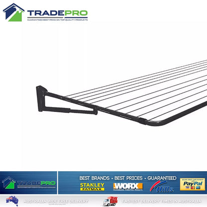 Single Folding Frame Clothesline Quick Lock Anthracite Black Fold Down Everyday