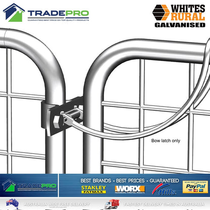 Whites Wires Farm Gate Double Bow Latch Kit Chain Wire Fence Hook Lock