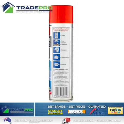 2x 3M Stainless Steel Cleaner & Polish 200g reduces fingerprints and smudges