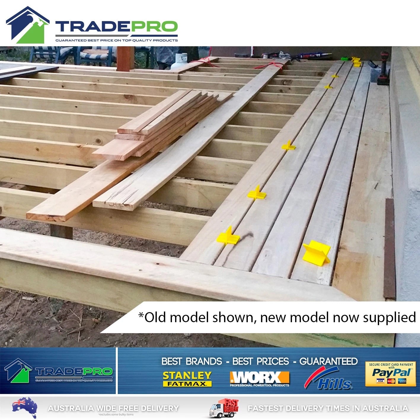 Decking Spacer Pack 4mm Gap 15pc Deck Shims Paving Tiling Wedge Wood Composite