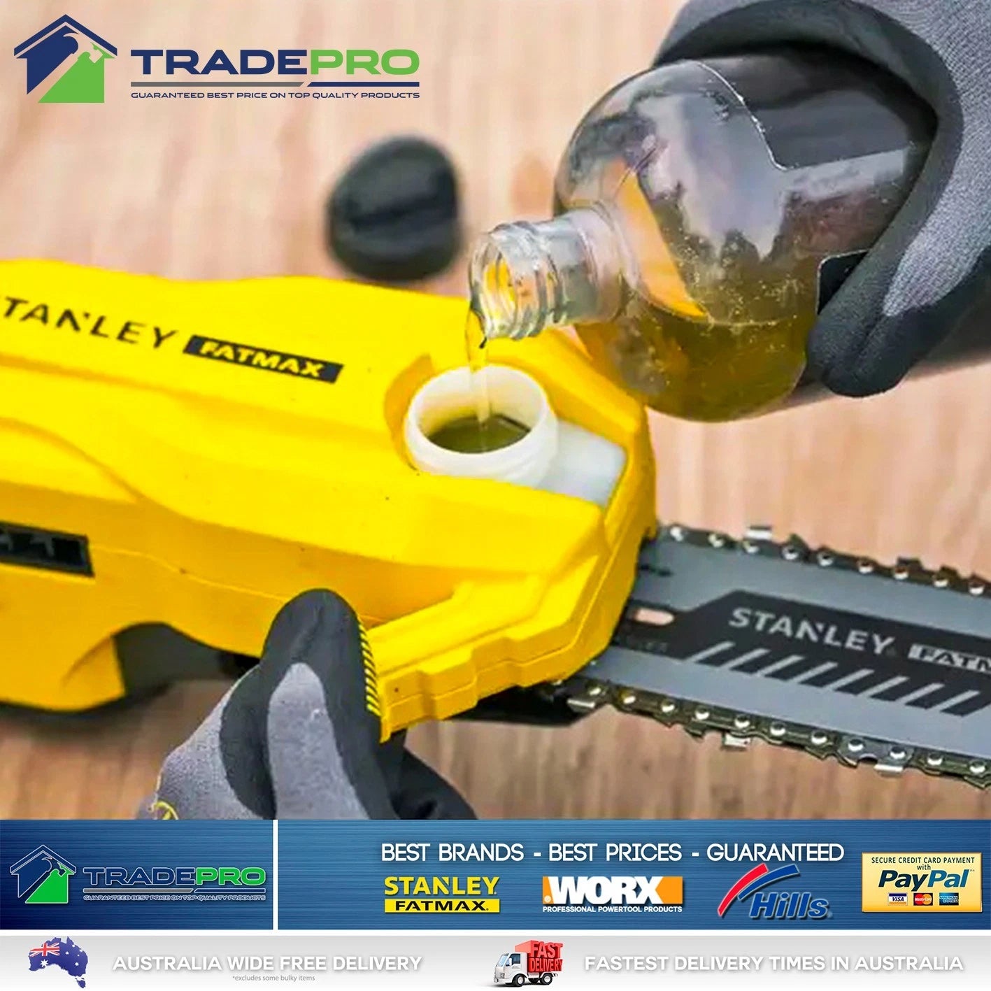 Stanley Fatmax 18V Pole Saw V20 Tree Bush Cutter Brushless 20cm Bar 3m Reach