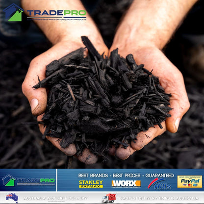Garden Mulch Landscaping Bark 40L Large Bag Black Designer Debco Water Saving