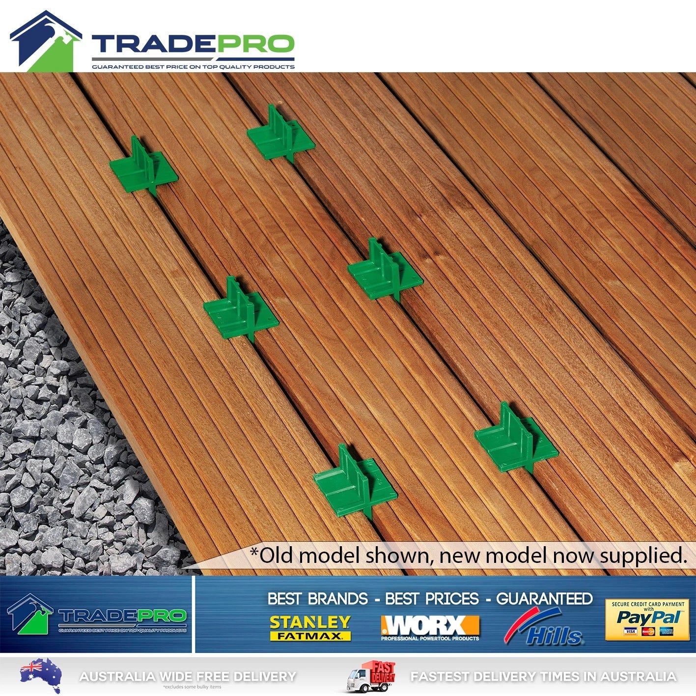 Decking Spacer Pack 6mm Gap 100pc Deck Shims Paving Tiling Wedge Wood Composite