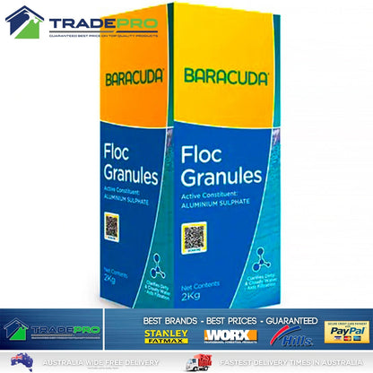 Pool Flocculant Floc 2kg Granules PRO Baracuda Clarifying Clears Cloudy Green