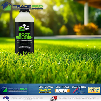 2x Lawnporn Root Builder+ 1L PRO Concentrate Lawn Turf Garden Grow Root Enhancer