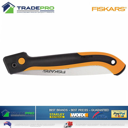 Fiskars Folding Saw 25cm 10" 2 Position SoftGrip Pruning Pull Pruner Razor Teeth