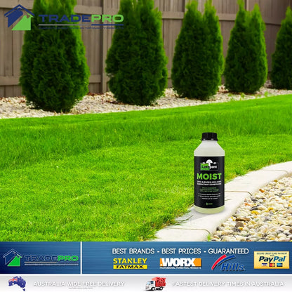 2x Lawnporn Moist Wetting Agent 1L Concentrate Lawn Turf Garden Grow Enhancer
