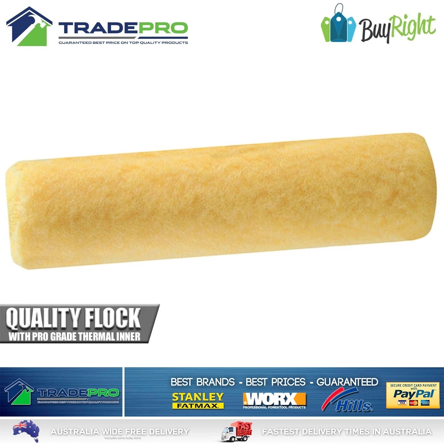 Paint Roller Cover 230mm 12pc Bulk Pack 12mm Nap Wall Ceiiling Int/Ext Quality