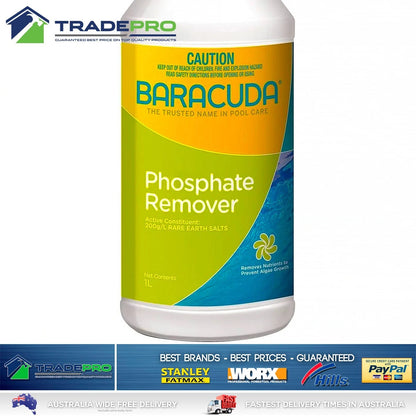 Phosphate Remover 1Lt Baracuda PRO Stop Algae growth Pool Blackspot Algaecide