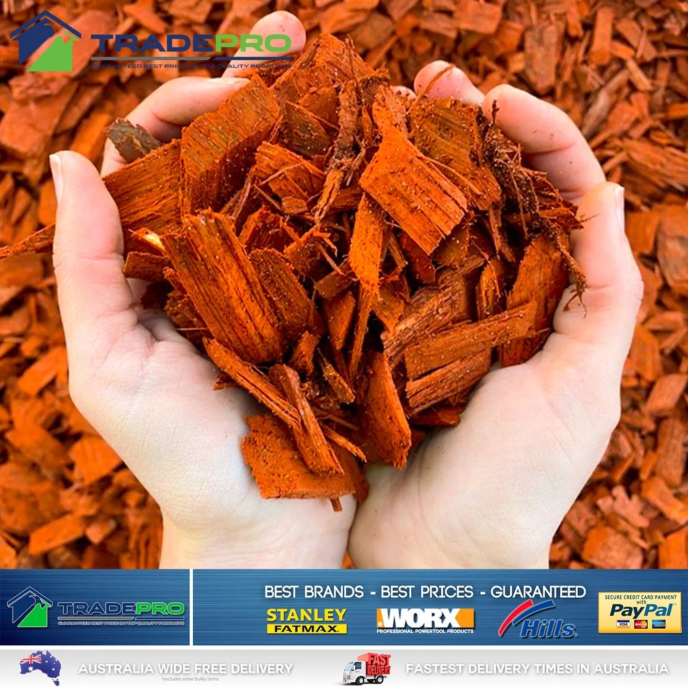 Garden Mulch Landscaping Bark 40L Large Bag Red Designer Debco Water Saving
