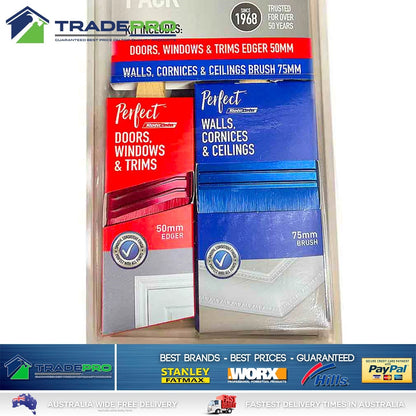 Paint Brush 2pc Set RotaCota® PRO Painting Kit Brushes 50mm 75mm Wall Trim