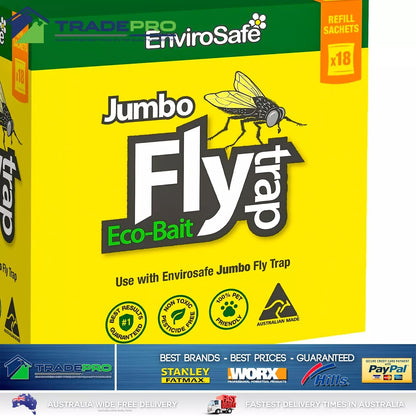 Envirosafe Fly Bait Attractant Refill Sachets 18pc pack for JUMBO Trap Station