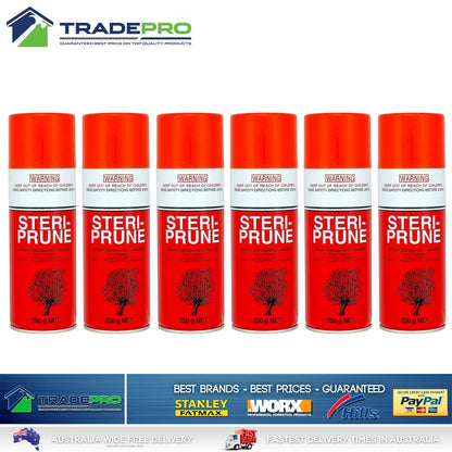 6x Steriprune Pruning Sealer Spray 250g Anti rot Protective Steri Seal CW