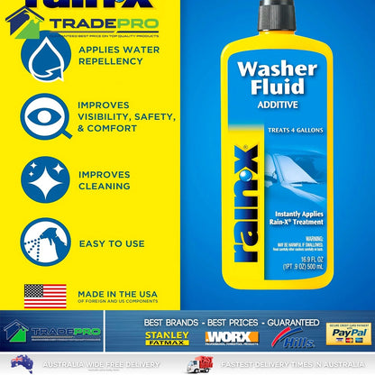3x RainX Windscreen Washer Concentrate Fluid Additive 500ml Rain Repellent