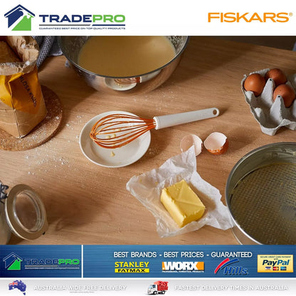 Fiskars Pro Silicone Whisk Non-Scratch 29cm Long Kitchen Functional Form