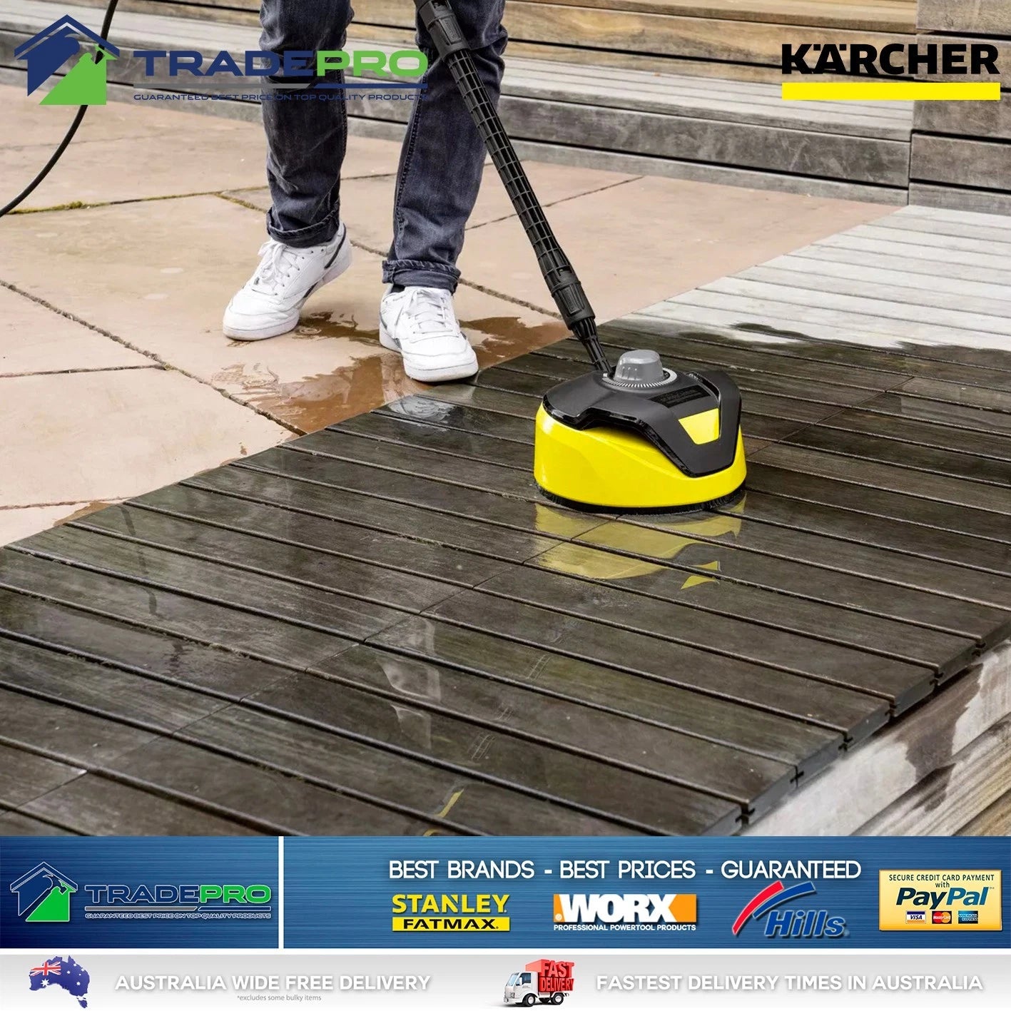 Karcher T5 T-Racer Surface Patio Deck Concrete Cleaner Twin Jet Rotating Washer