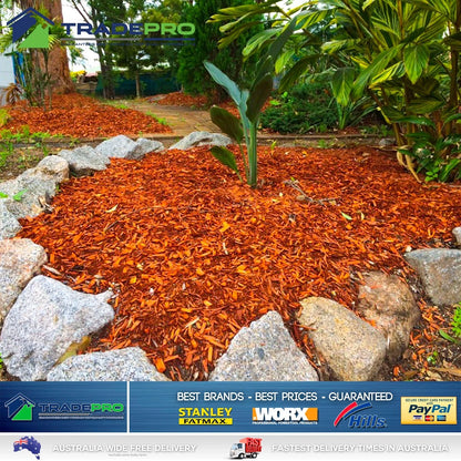 Garden Mulch Landscaping Bark 40L Large Bag Red Designer Debco Water Saving