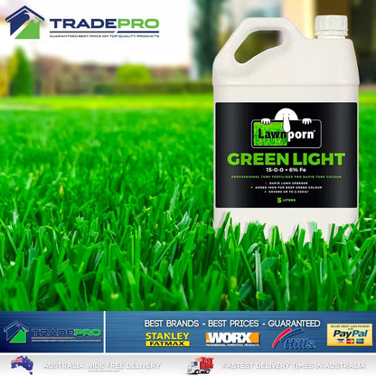 Lawnporn Green Light Fertiliser 5L Concentrate Rapid Lawn Porn Turf Garden Grow