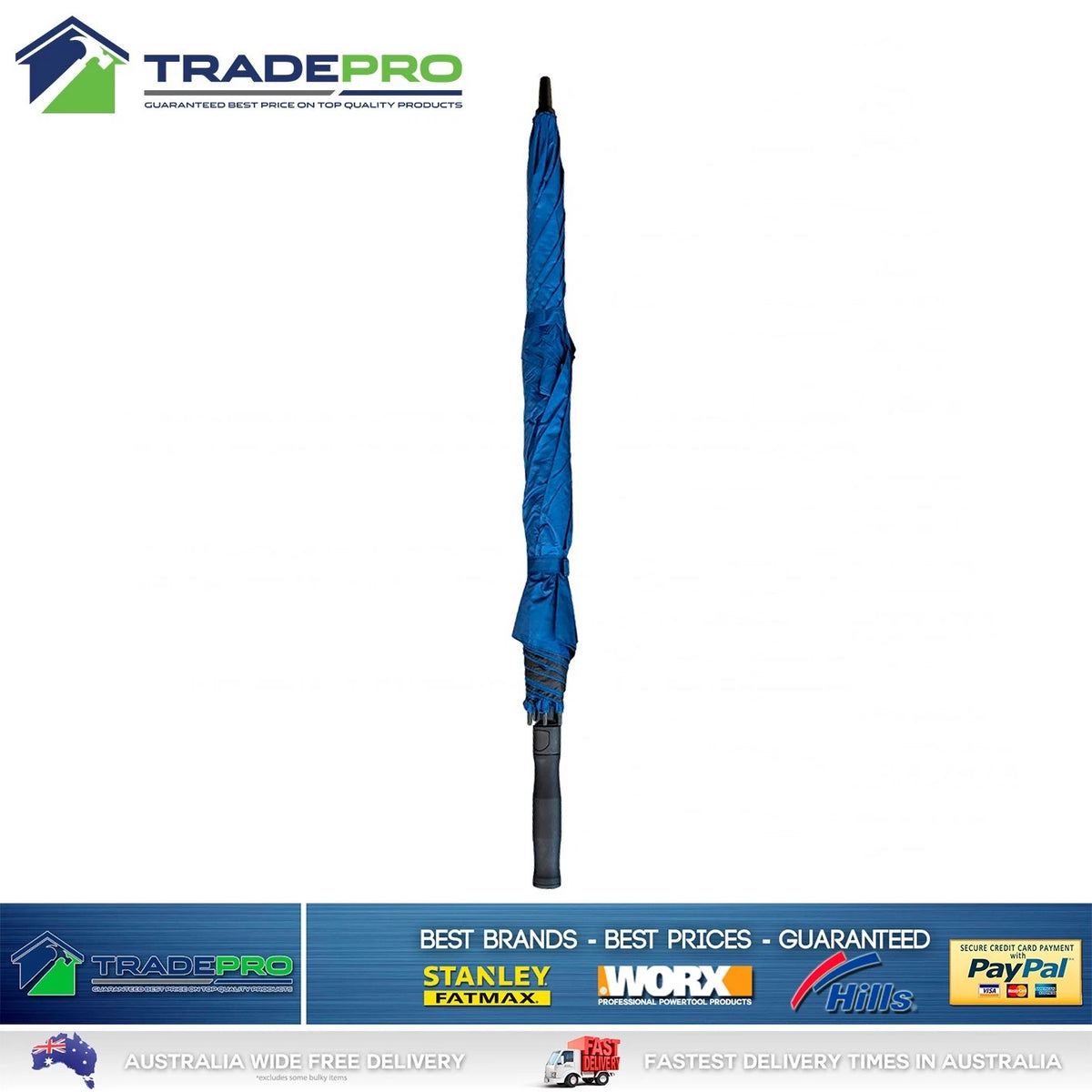 Umbrella Large Windproof Vented Full Size 137cm Storm Waterproof Golf UV Blue