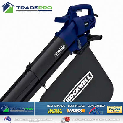 Blower Vac Mulcher Rockwell Garden Leaf Blower Shredder & Vacuum 3000W Electric