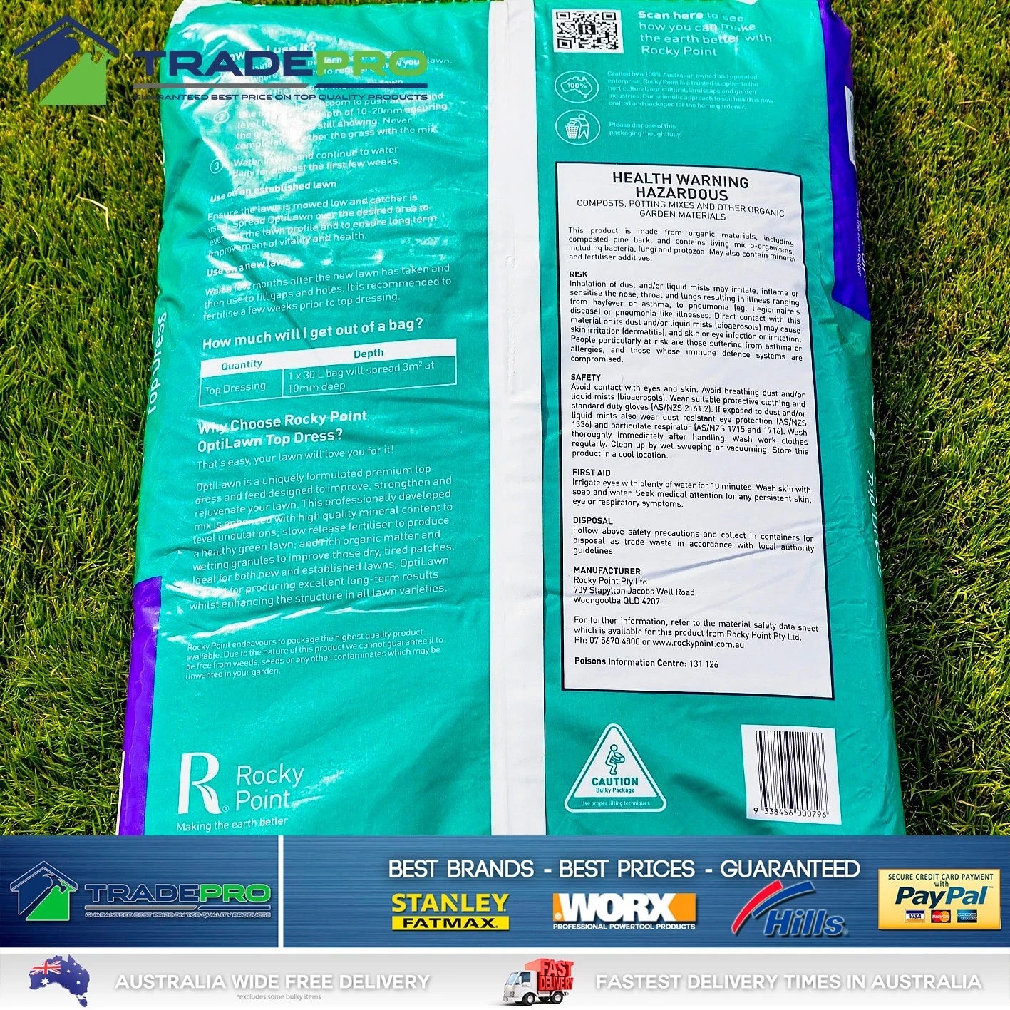 Potting Mix 30L OptiLawn Top dress Soil Dressing Organic Plants Pot Tub Garden