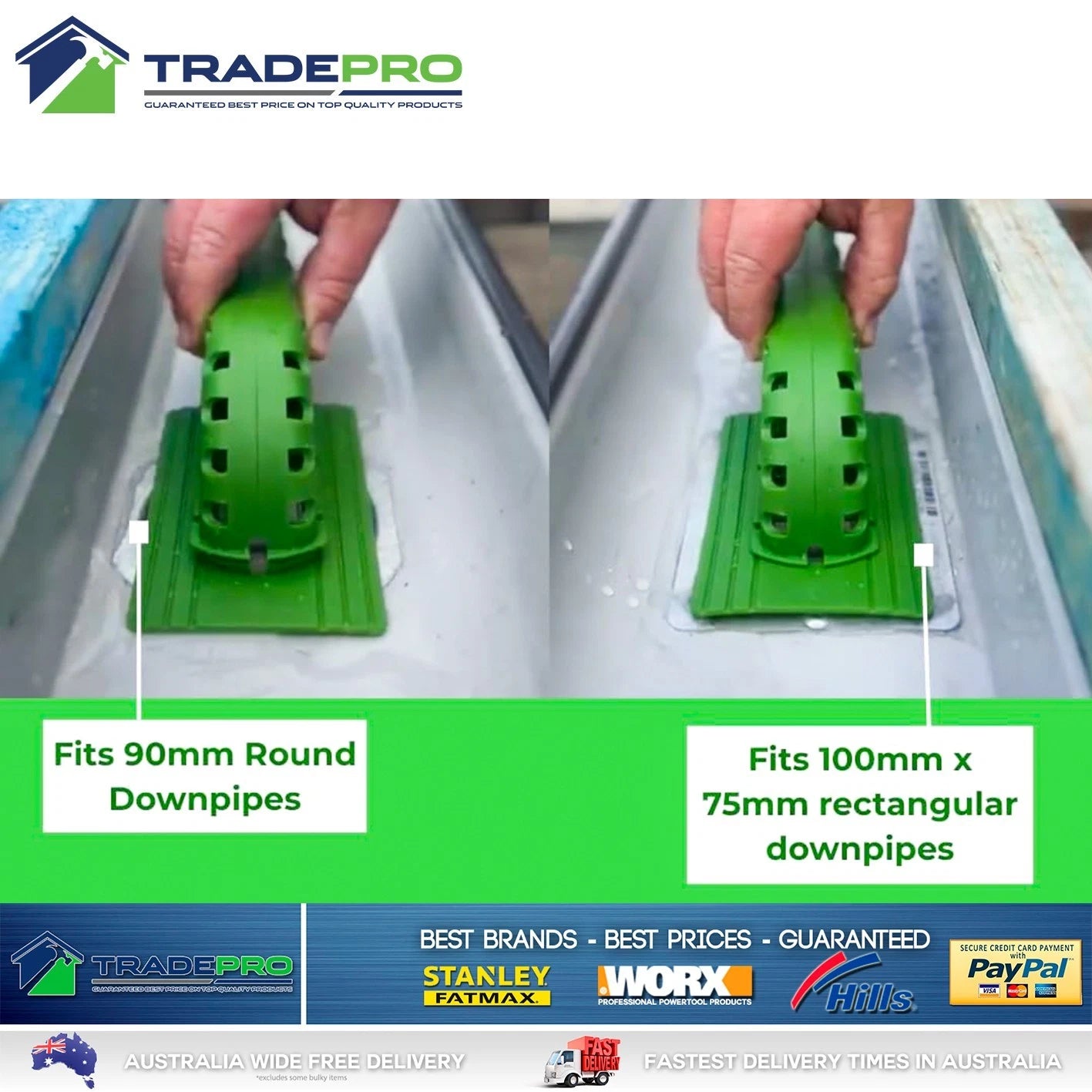 Flowmate Gutter Guard Downpipe Leaf Blockage Stopper EZY DIY Filter Strainer