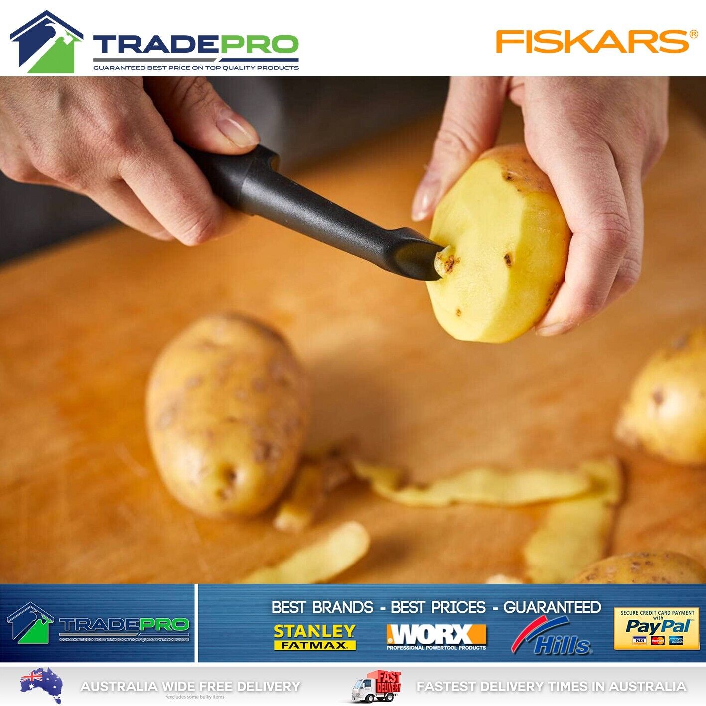 Fiskars Pro Peeler Swivel Blade Vegetable Fruit Skin Functional Form Slicer
