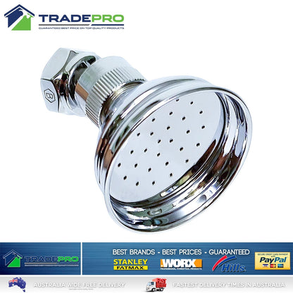 Shower Head & Arm Kit 75mm Chrome EZYFIT All Directional WELS & Ball Joint