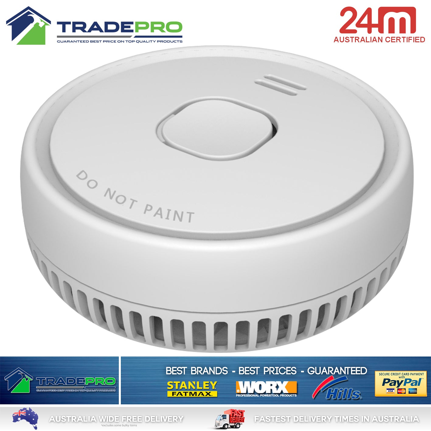 2x Smoke Alarm Fire Detector Chubb/Quell® Made Australian Standard Bonus 9V Batt