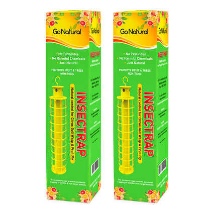 2x Fruit Fly Wasp Aphid Insect Traps Go Natural Catcher Killer Bait Trees Citrus