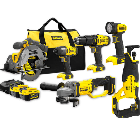 Stanley® Fatmax 18V Combo Kit 10pc Cordless Recipro Drill Saw Grinder Impact Set
