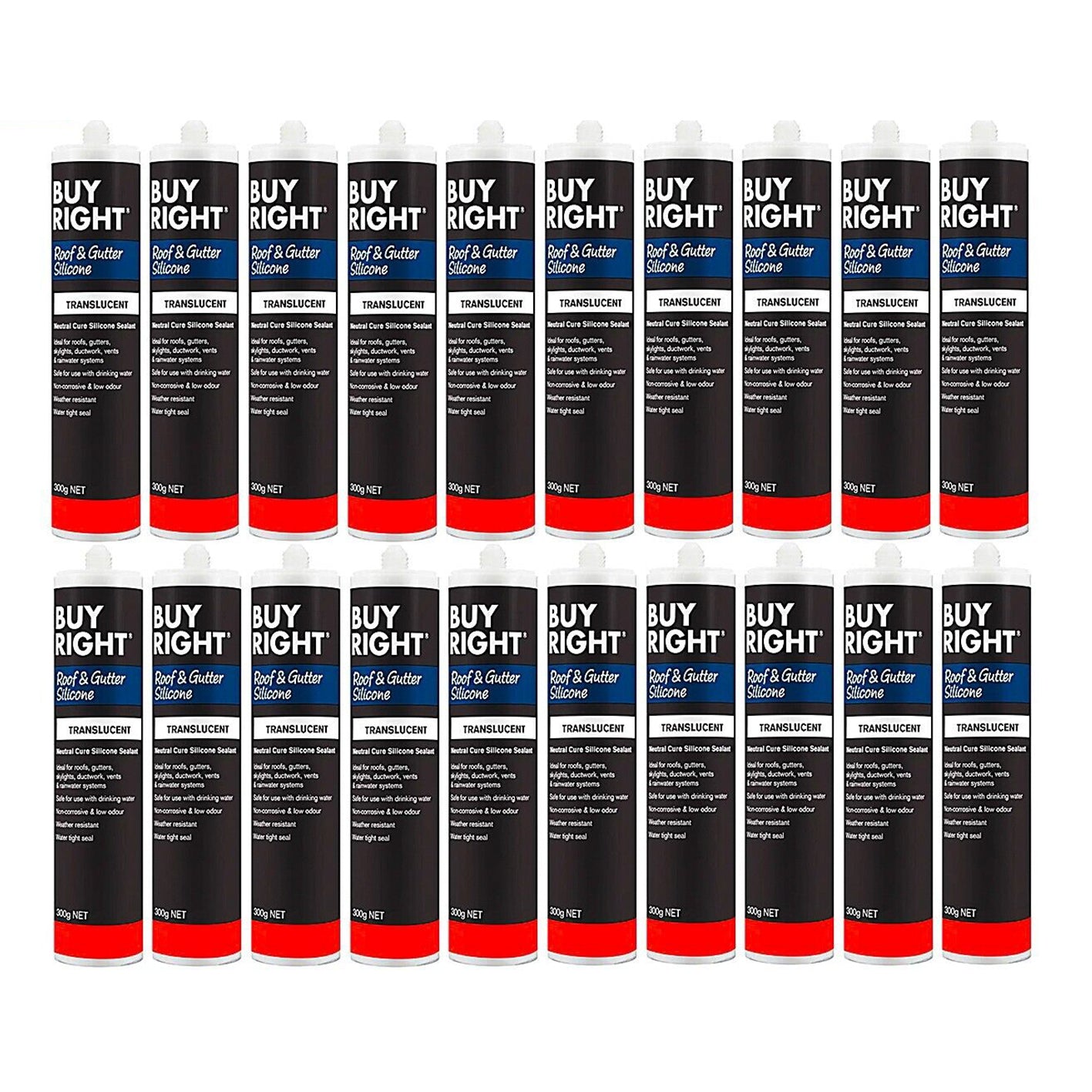 20x Roof & Gutter 300g Seal Silicone Transparent Clear Sealant Sealer PRO
