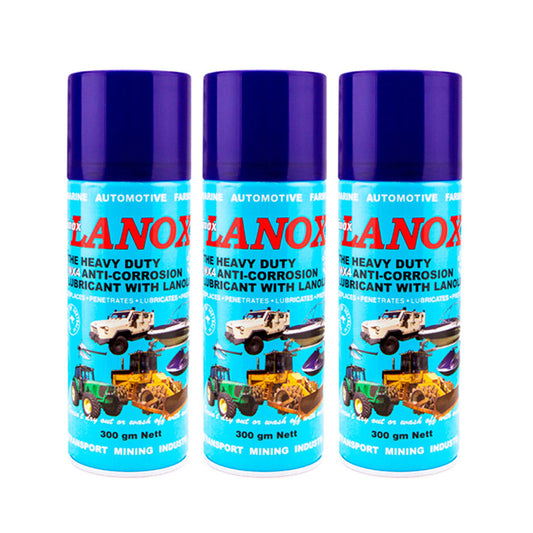 Inox Spray Genuine Lanox® MX4 3x 300gm Anti corrosion lanolin lubricant Marine