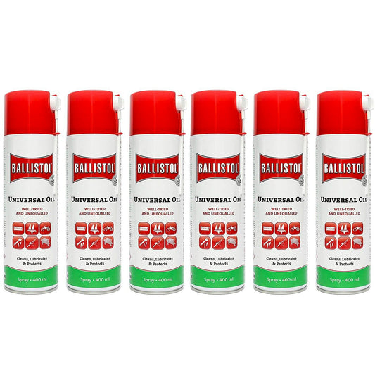 6x Ballistol Lubricant 400ml 310g Cleaning Oil Aerosol Gun Firearm Spray Protect